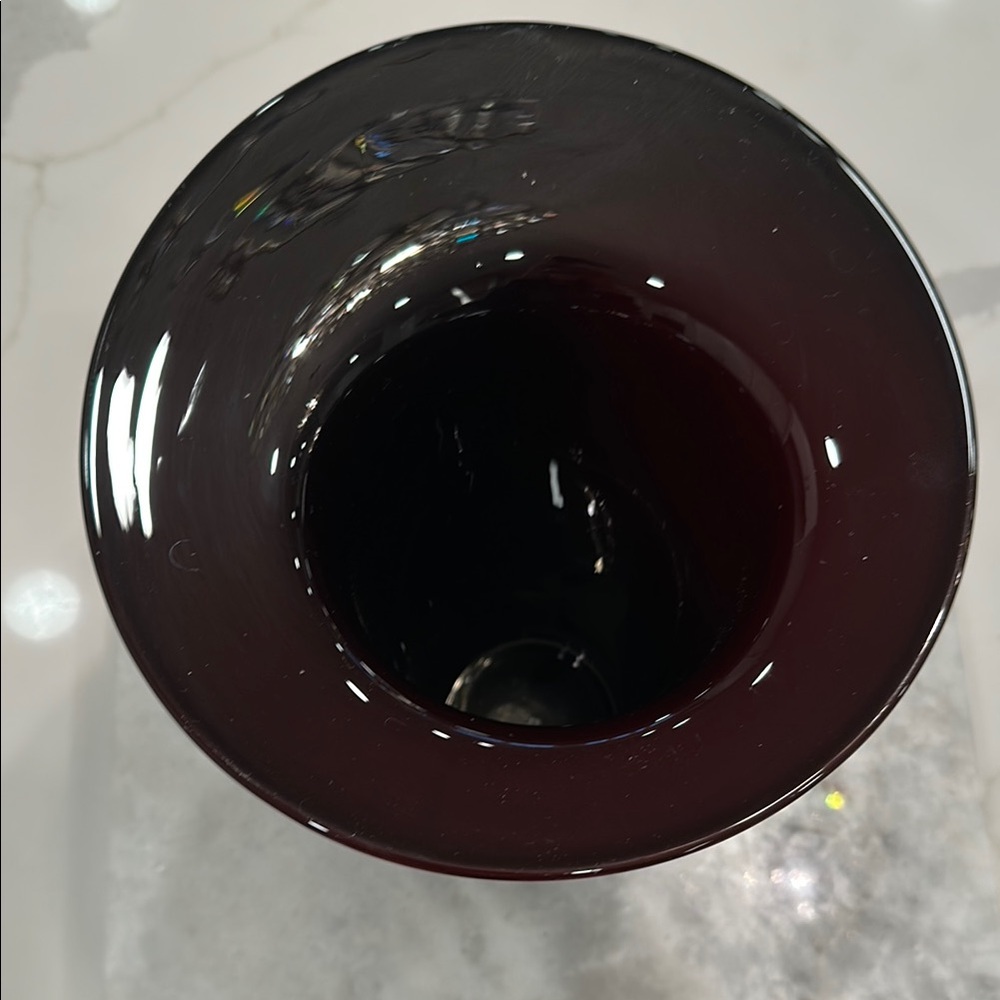 RARE FLARE VASE Elegant Dark Red 10’H 8.25” Flare - Picture 2 of 10